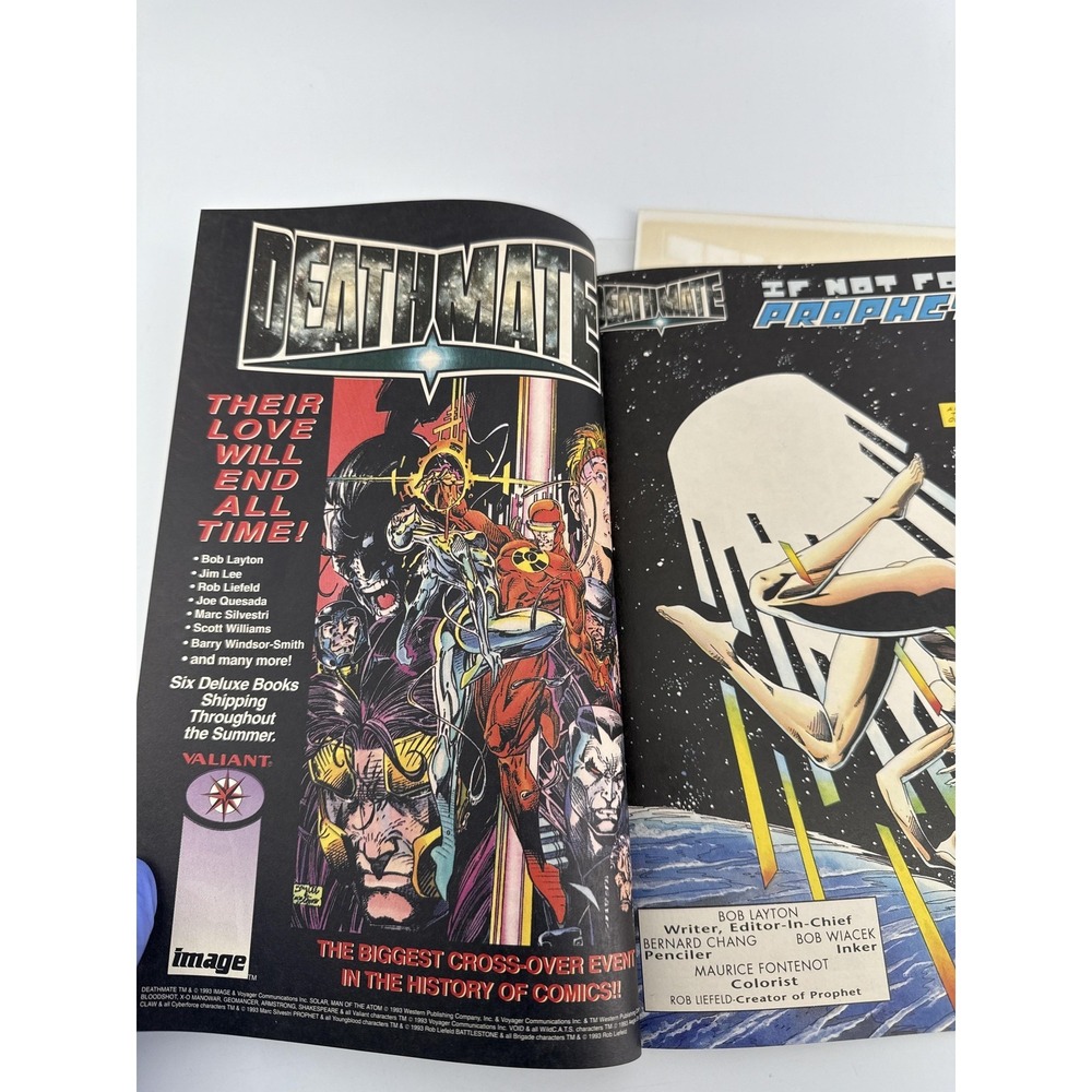 Vintage 1993 Valiant Image Deathmate Preview Comic Book Youngblood Bloodshot Tan - Picture 4 of 5